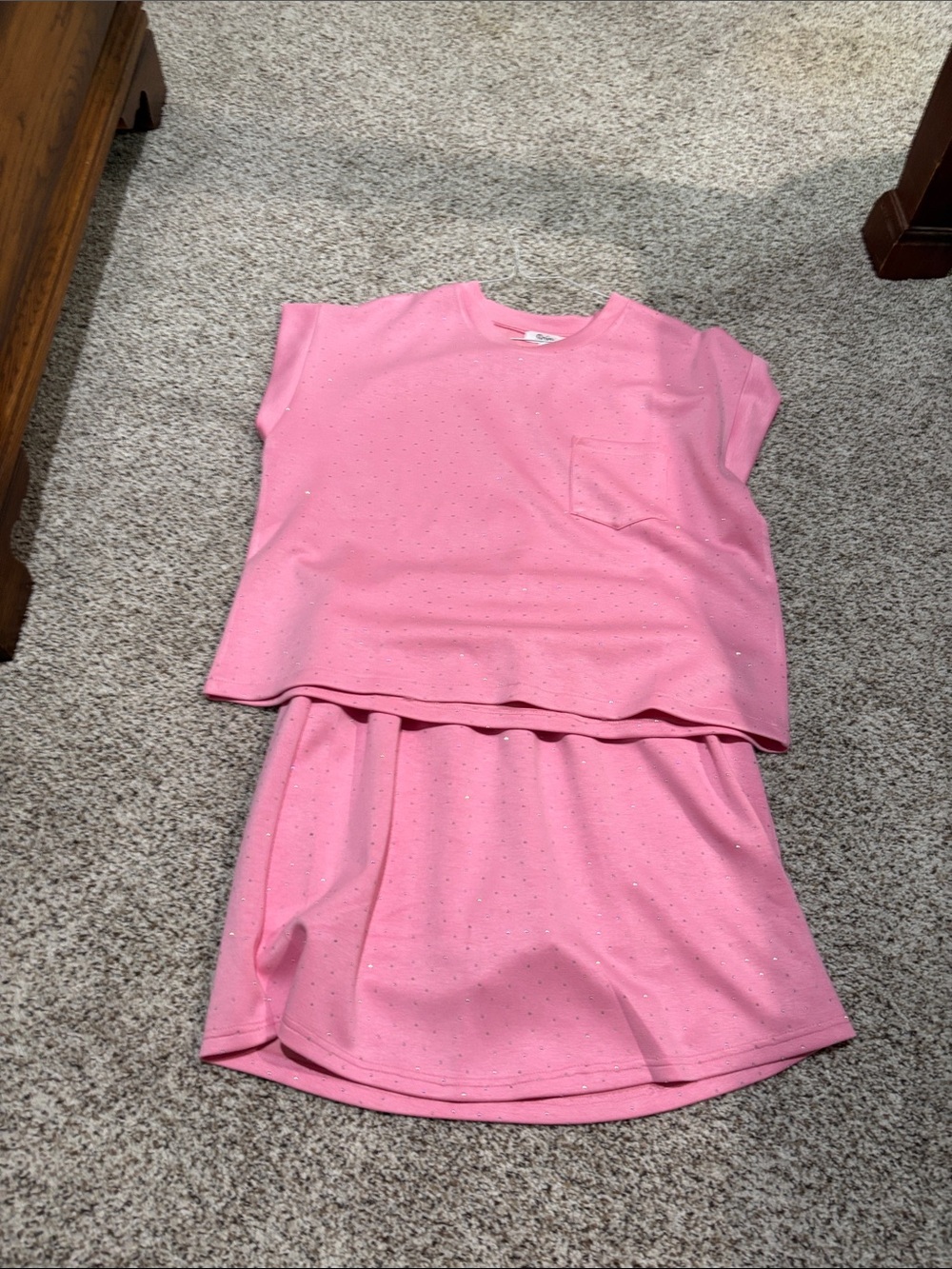 Pink Mini Skirt - Women's Casual Eyelet Skirt